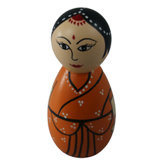 Indian folk art women doll decor