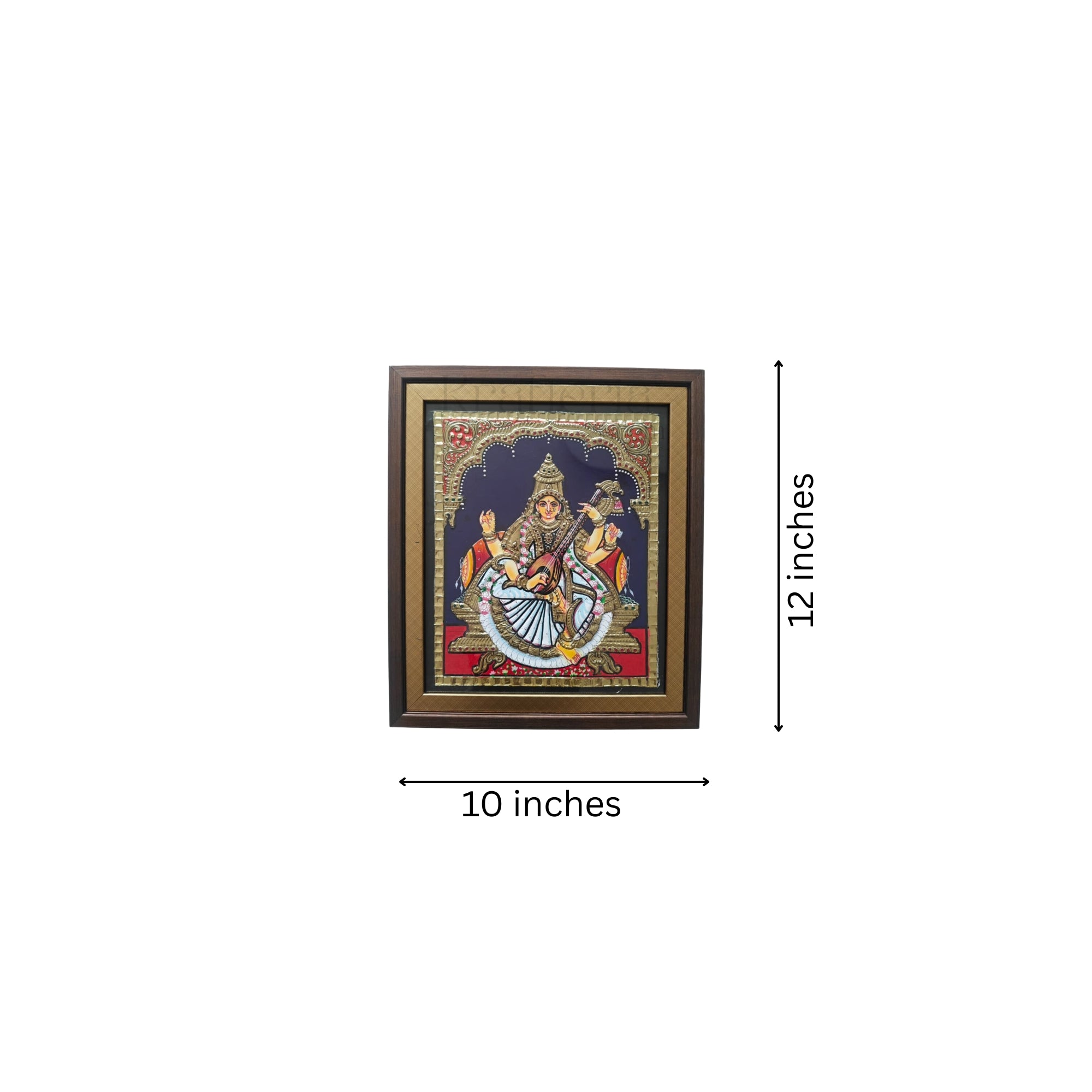 Beautiful Saraswathi Devi Thanjavur Painting – Timeless Indian Craft
