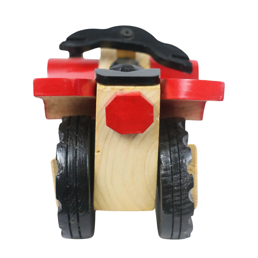 Eco-friendly Channapatna wooden racing car with mud racer style