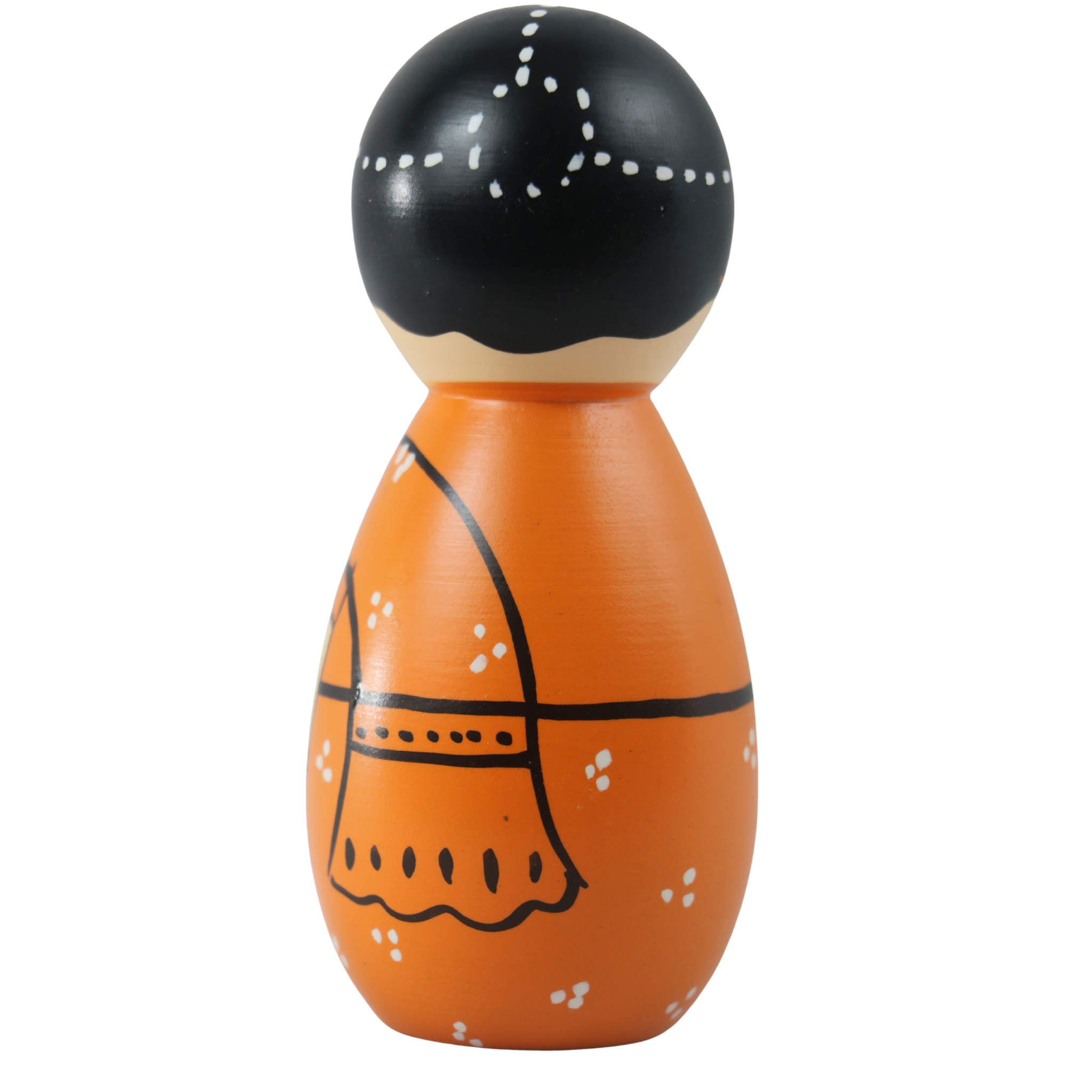 Non toxic painted wooden women doll