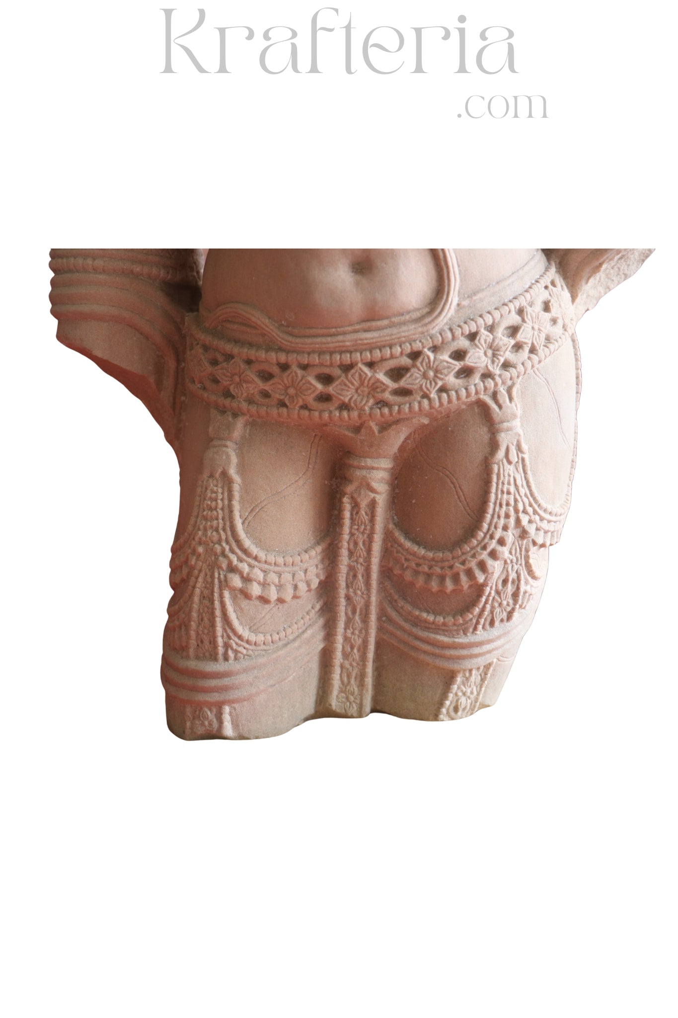 Ancient Indian Sandstone Sculpture of a Divine Being (Deva/Gandharva)