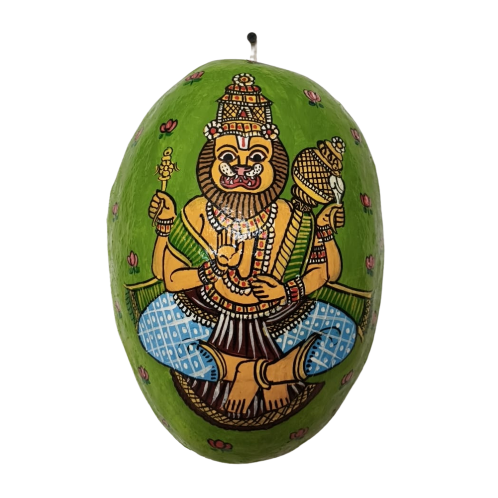 Hand-Painted Cheriyal Art Dashavataram Mask Set –  Vishnu Avatars Wall Decor   wall decor
