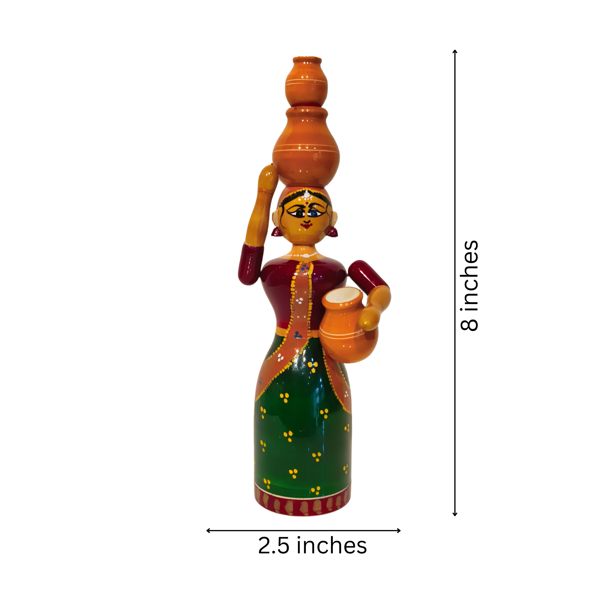 Etikoppaka Wooden The Double Pot Water Carrier