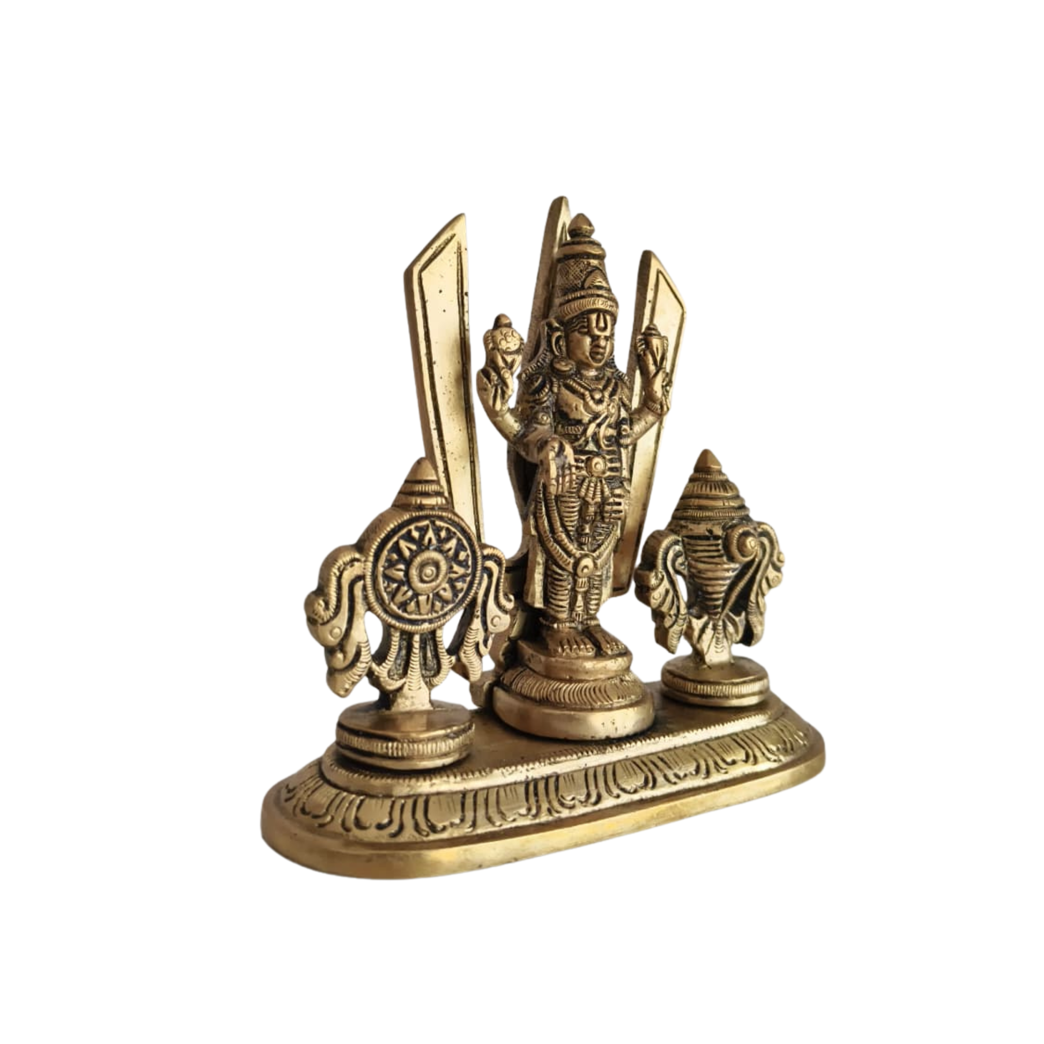 Brass Venkateswara Deity with Symbols