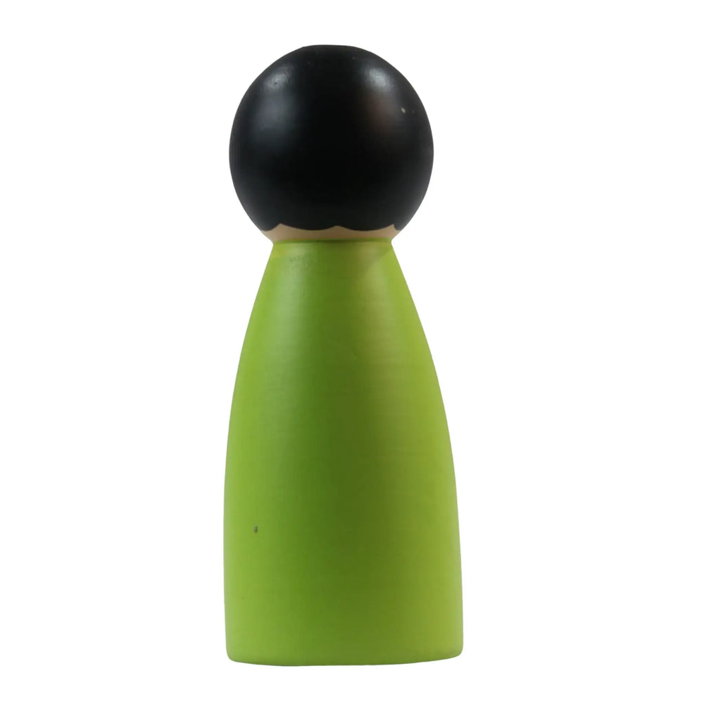 Non toxic painted wooden peg doll