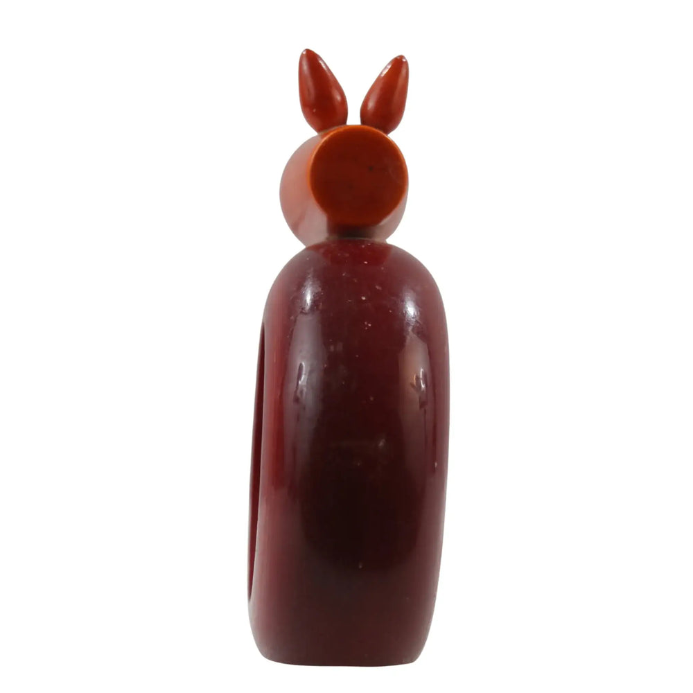 Decorative animal napkin roller painted using safe colours