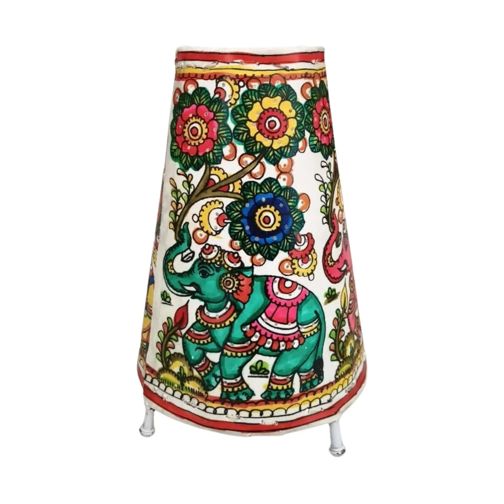 Handcrafted Elephant Leather Puppetry Lamp – A Fusion of Tradition and Elegance | Bed Lamp   Leather Paintings