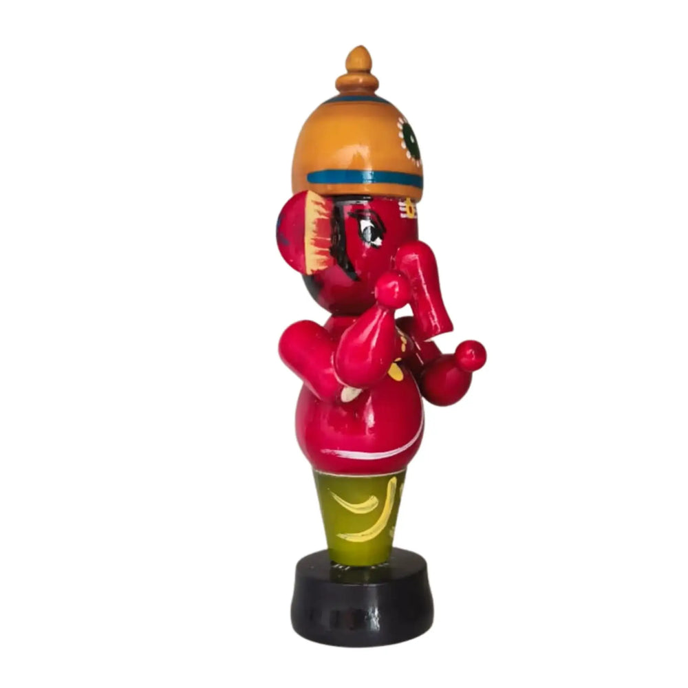 Handcrafted Ganesha Idol - Etikoppaka Art   Etikoppaka Lacquerware