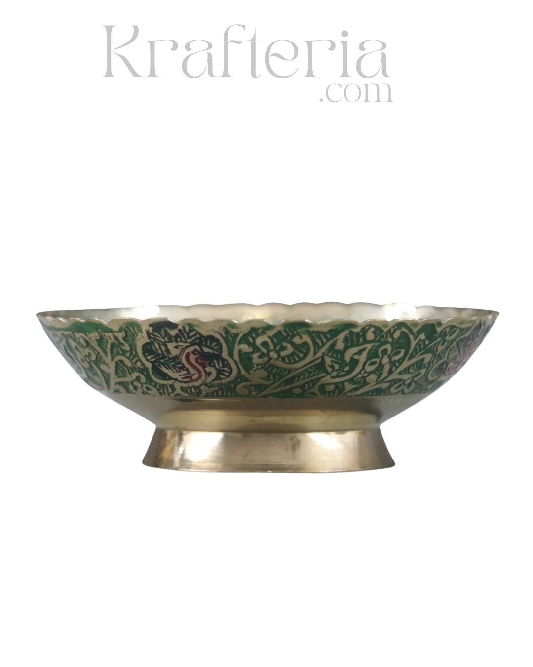Peacock Glory - Centerpiece Brass Fruit Bowl