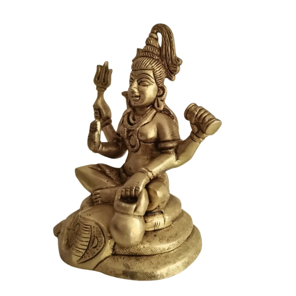 Brass Lord Shiva Idol – Mahadev Statue for Spiritual Home Decor   Brass Ware