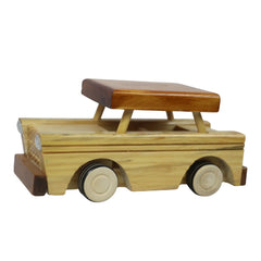 Channapatna wooden sedan toy car handcrafted with elegant design
