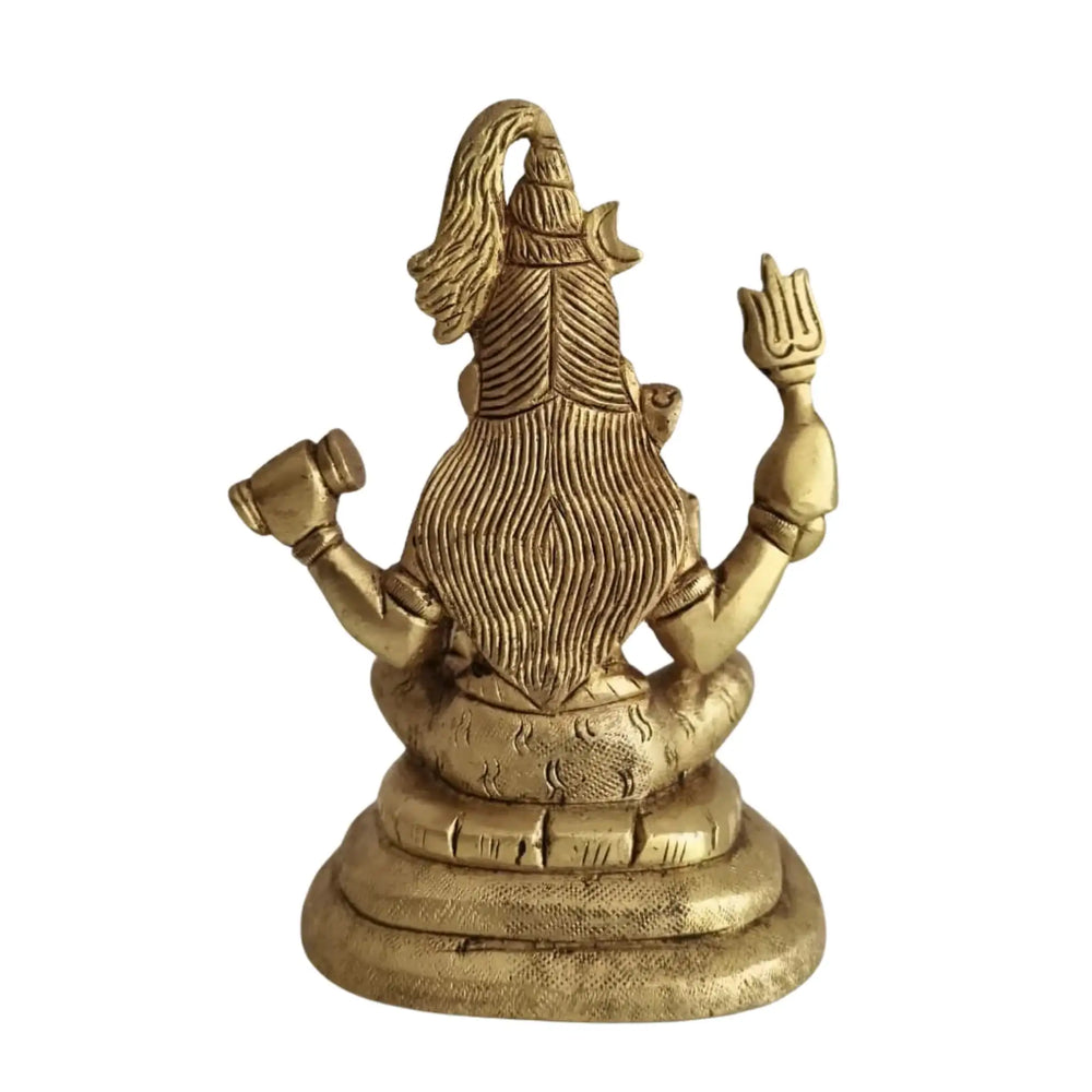 Brass Lord Shiva Idol – Mahadev Statue for Spiritual Home Decor   Brass Ware