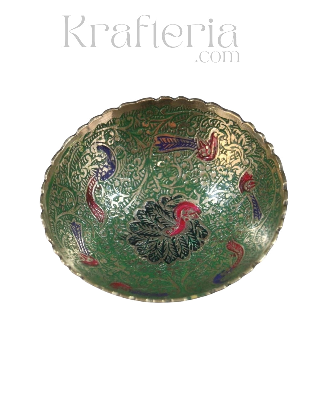Peacock Glory - Centerpiece Brass Fruit Bowl