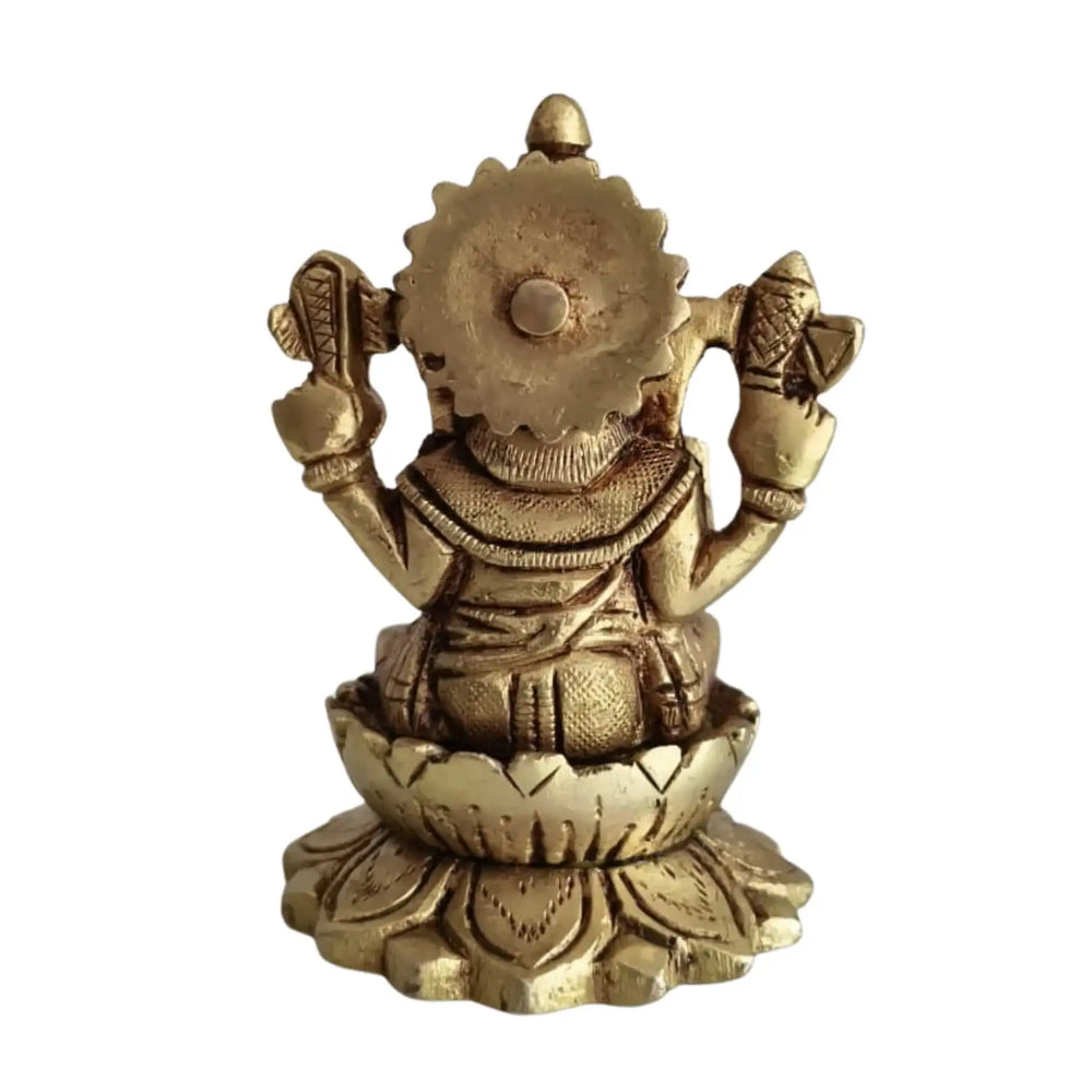 Lord Ganesha Idol with Turban – Remover of Obstacles for Success and Wisdom   Brass Ware