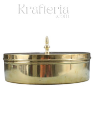 Pure Brass Spice Container for Kitchen – Vintage Indian Masala Dabba