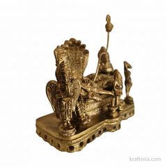 Brass Ananta Shayana Vishnu Statue – Traditional Reclining Mahavishnu Altar Idol   Brass Artwork