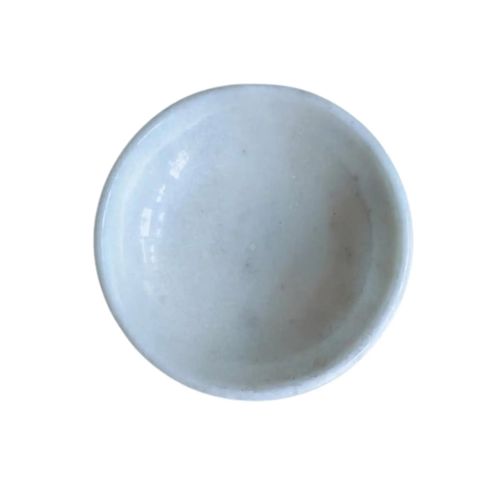 Handcrafted White Marble Pedestal Tray   Marble
