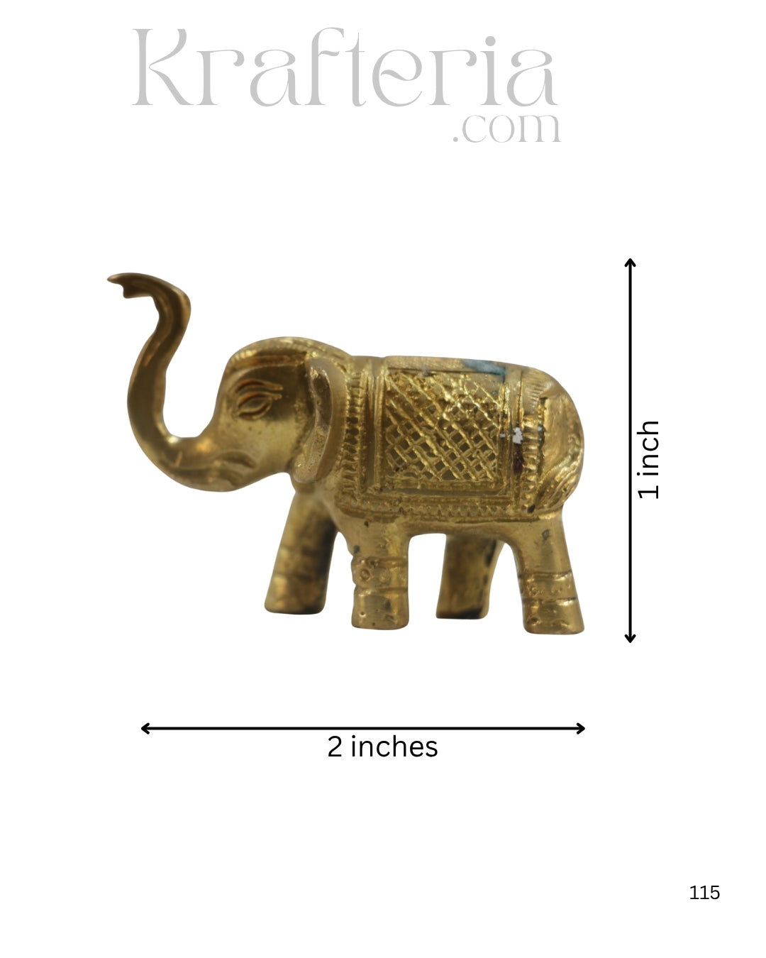 Brass Elephant Idol for Vastu, Prosperity, and Good Luck