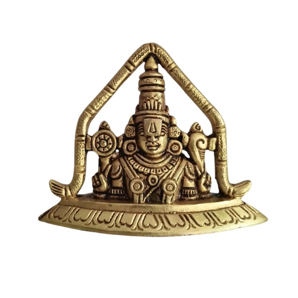 Brass Lord Venkateswara Idol for Home Temple & Pooja Décor   Brass Ware