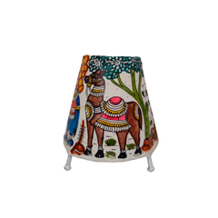 Mythical Creatures and Animal Motifs Leather Art | Bed Lamp