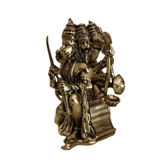 Brass Panchmukhi Hanuman Statue - 5-Faced Lord Bajrangbali for Protection & Vastu   Brass Artwork
