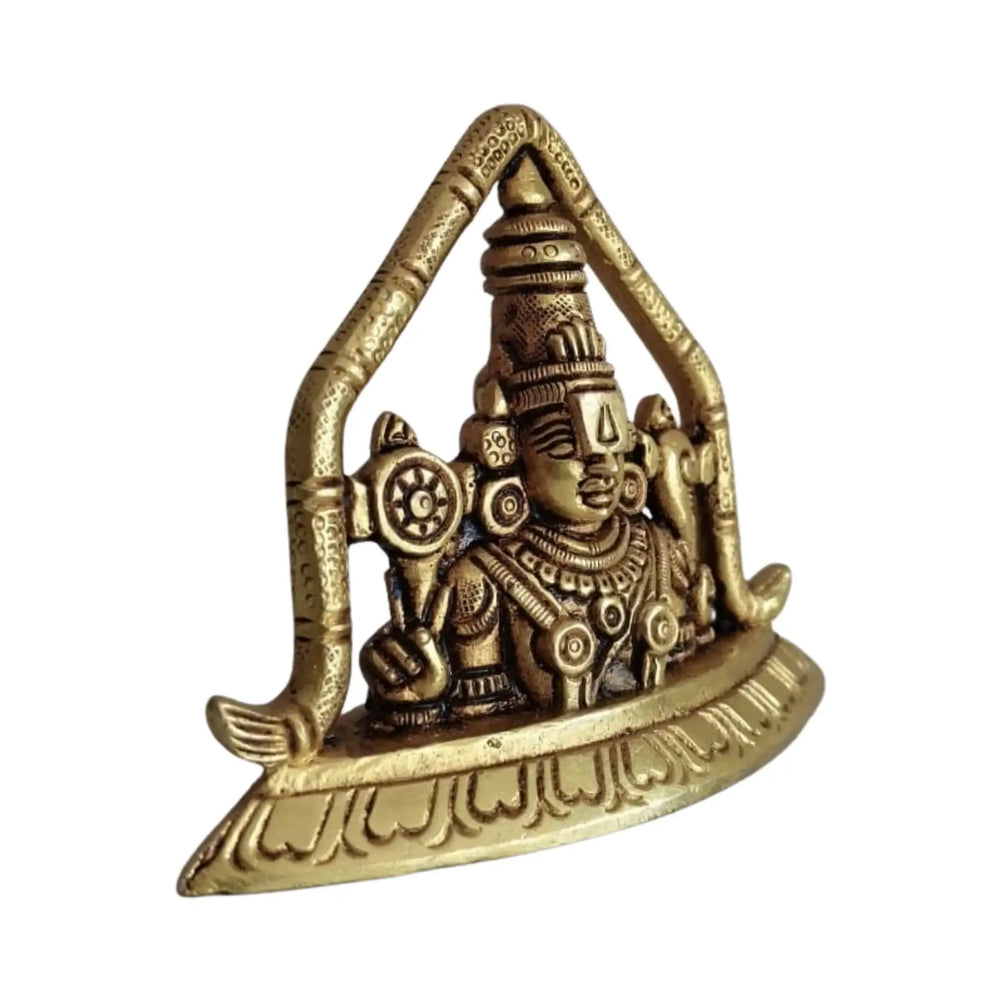 Brass Lord Venkateswara Idol for Home Temple & Pooja Décor   Brass Ware