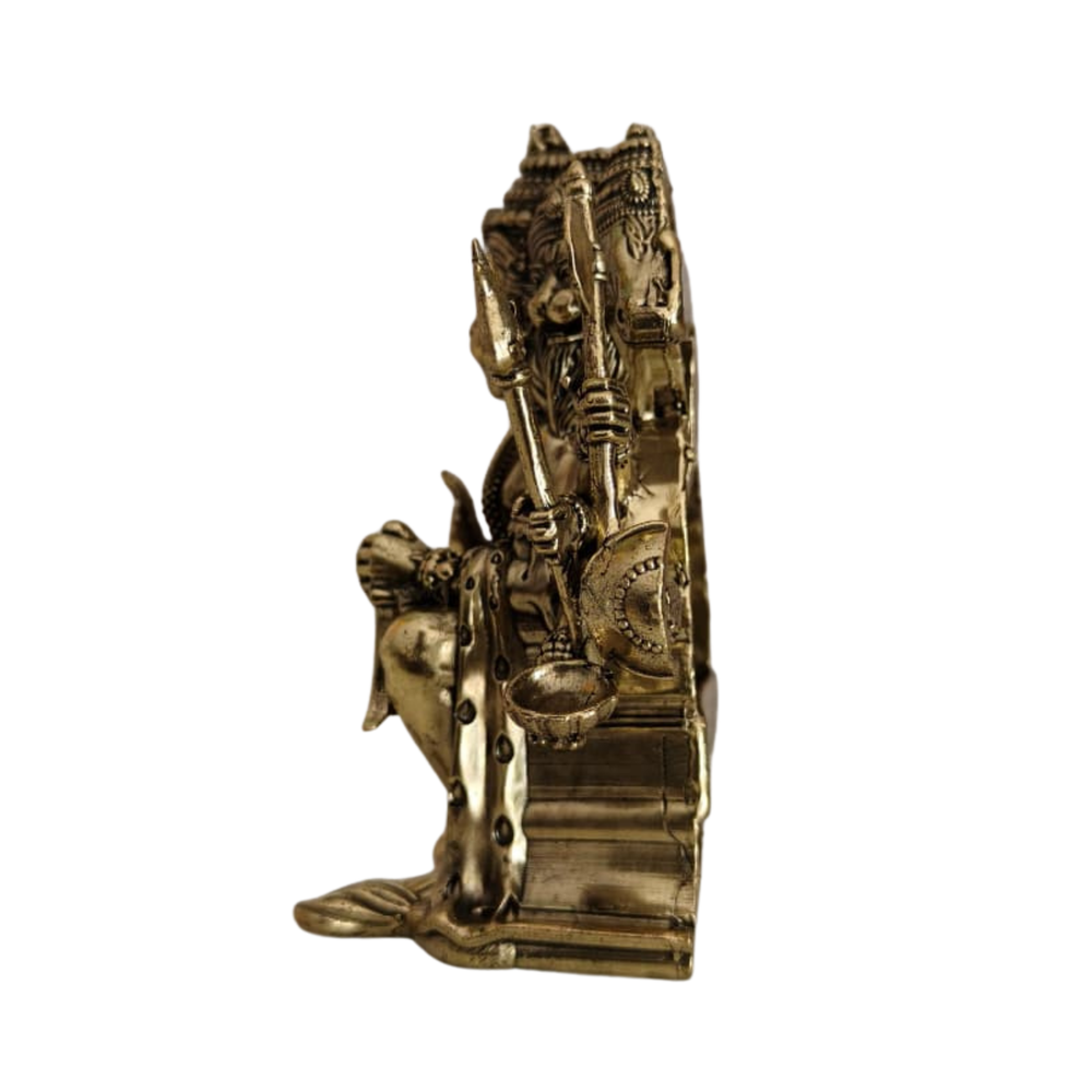 Brass Panchmukhi Hanuman Statue - 5-Faced Lord Bajrangbali for Protection & Vastu   Brass Artwork