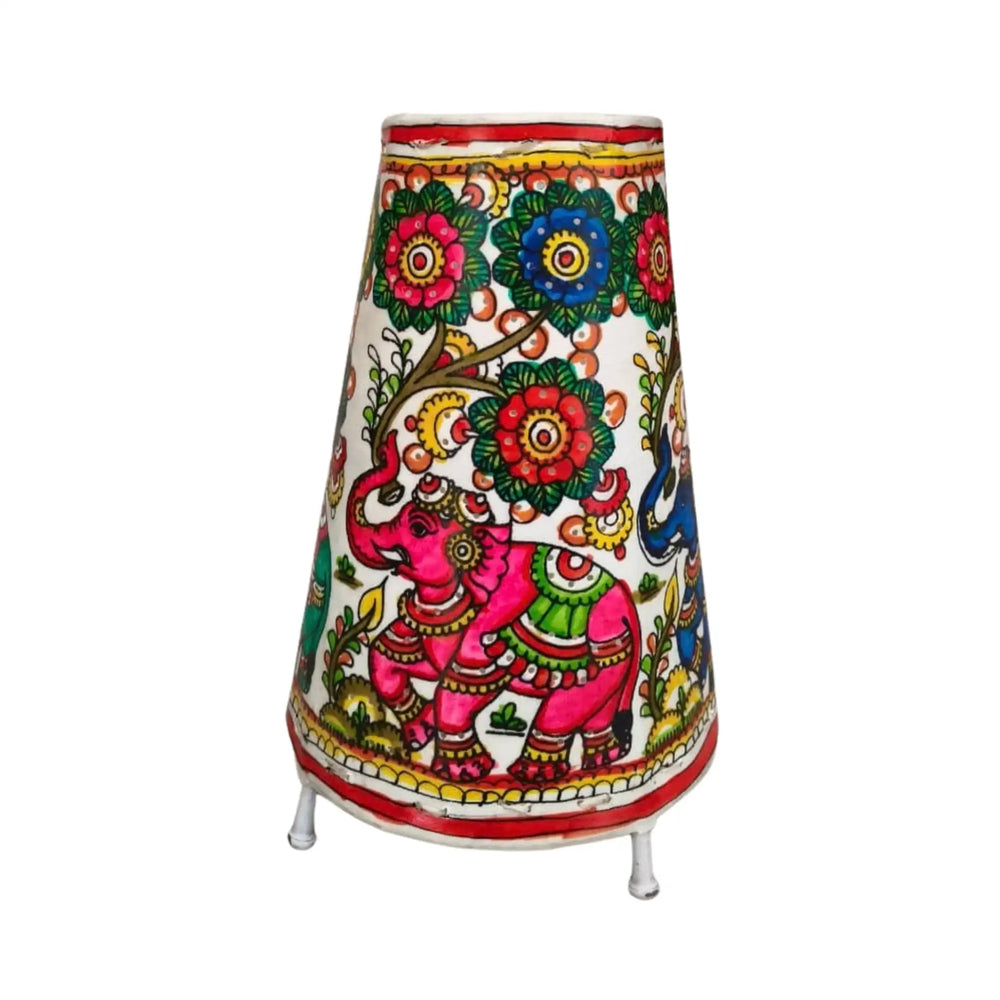 Handcrafted Elephant Leather Puppetry Lamp – A Fusion of Tradition and Elegance | Bed Lamp   Leather Paintings