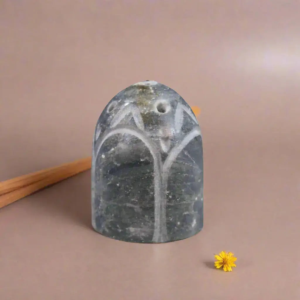 Handcrafted Marble Agarbatti Stand–  Natural Stone Incense Holder   Marble Soft Stone