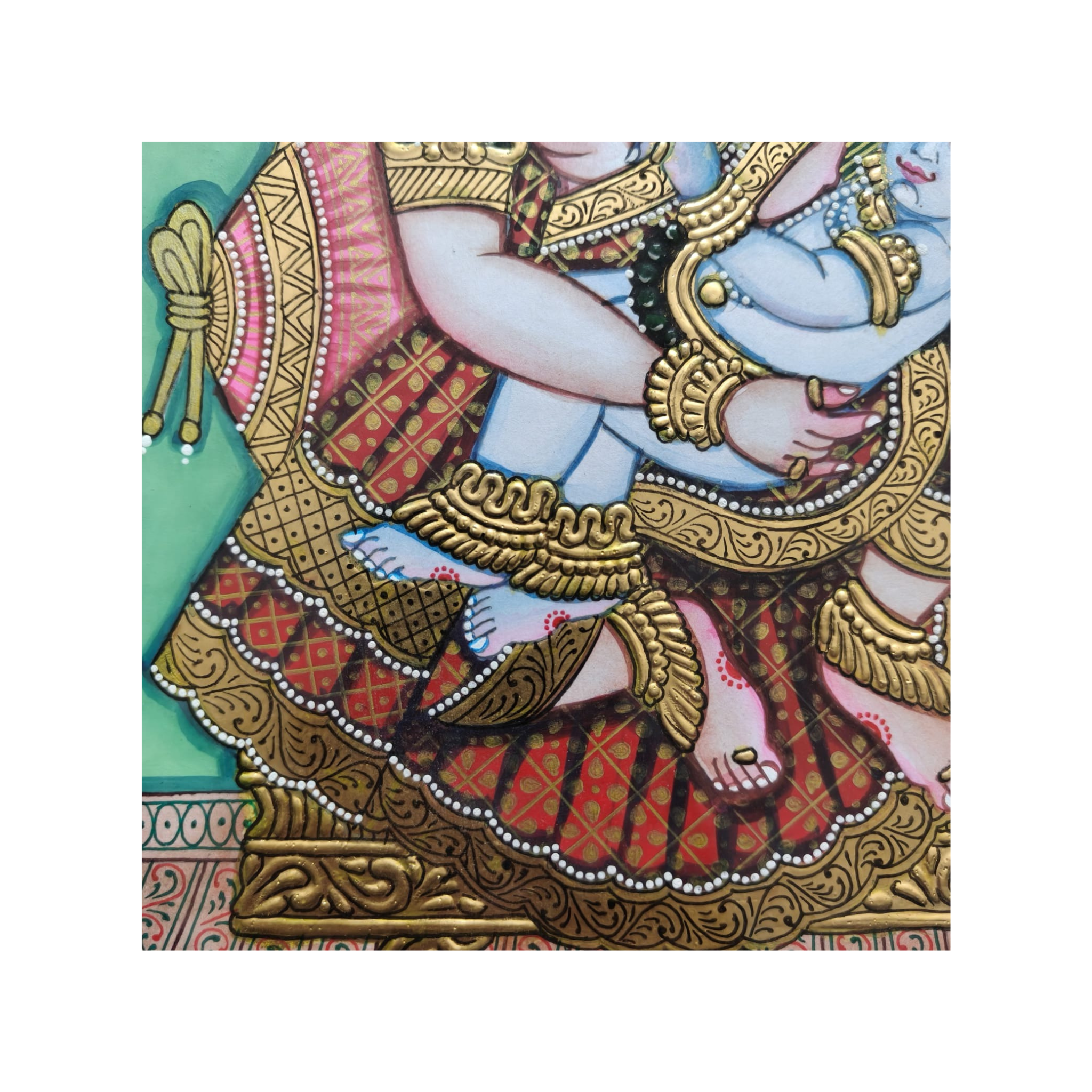 Mysore Yashodha With Krishna Painting | 22KT Gold Leaf