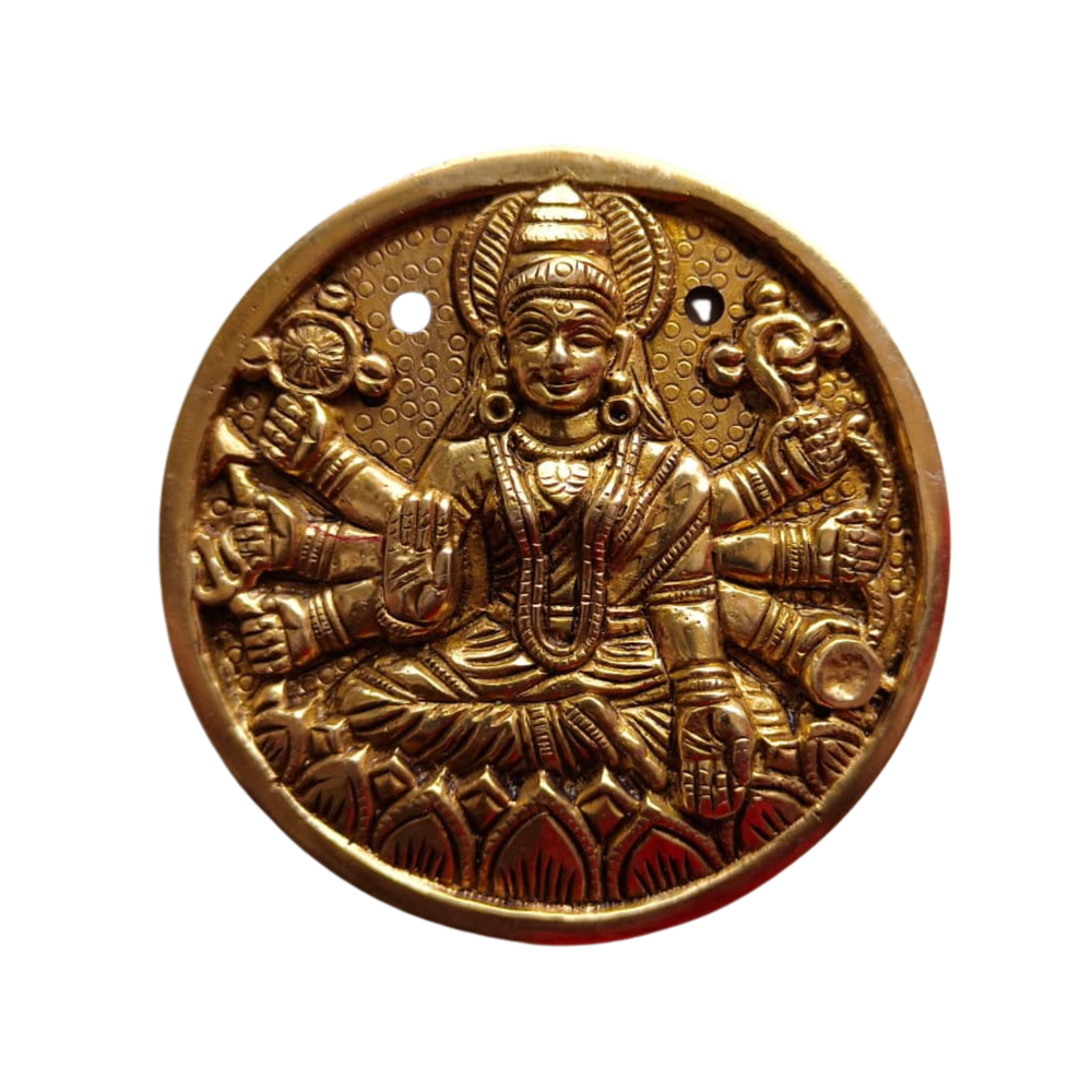 Ashta Lakshmi Brass Set - 8 Piece Handcrafted Goddess Lakshmi Wall Art   Brass Artwork