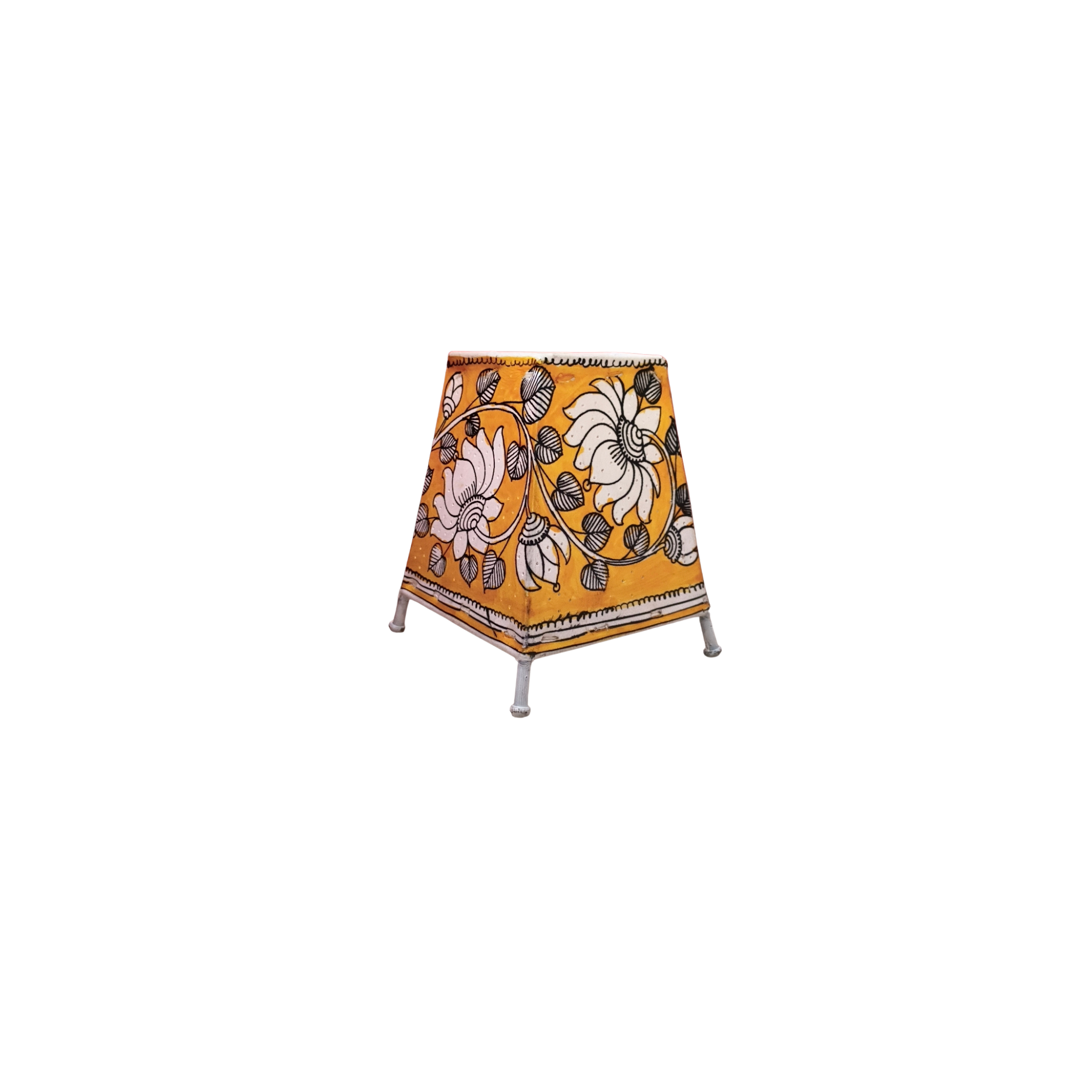 Exquisite Lotus Leather Handcrafted Artwork | Bed Lamp