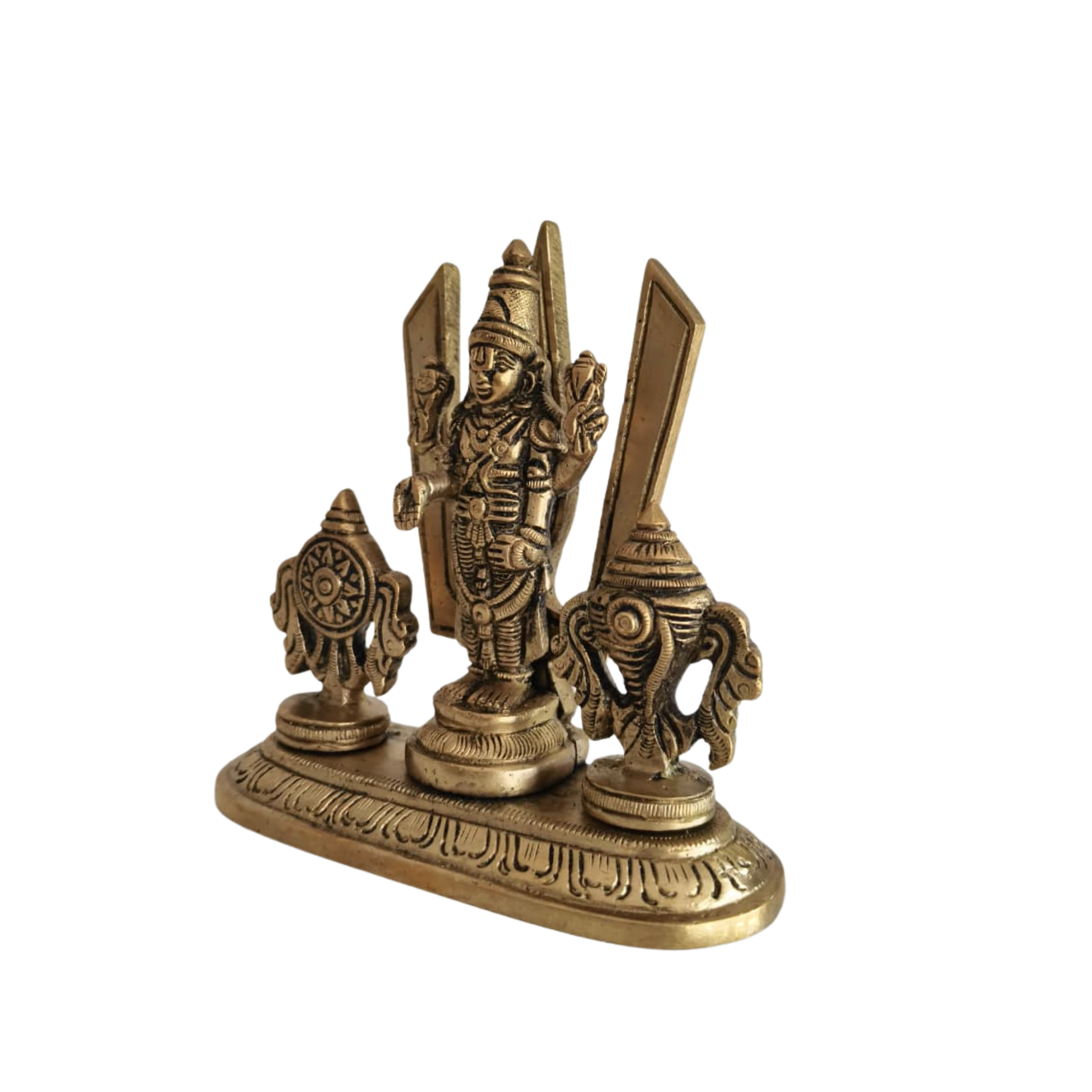 Brass Venkateswara Deity with Symbols