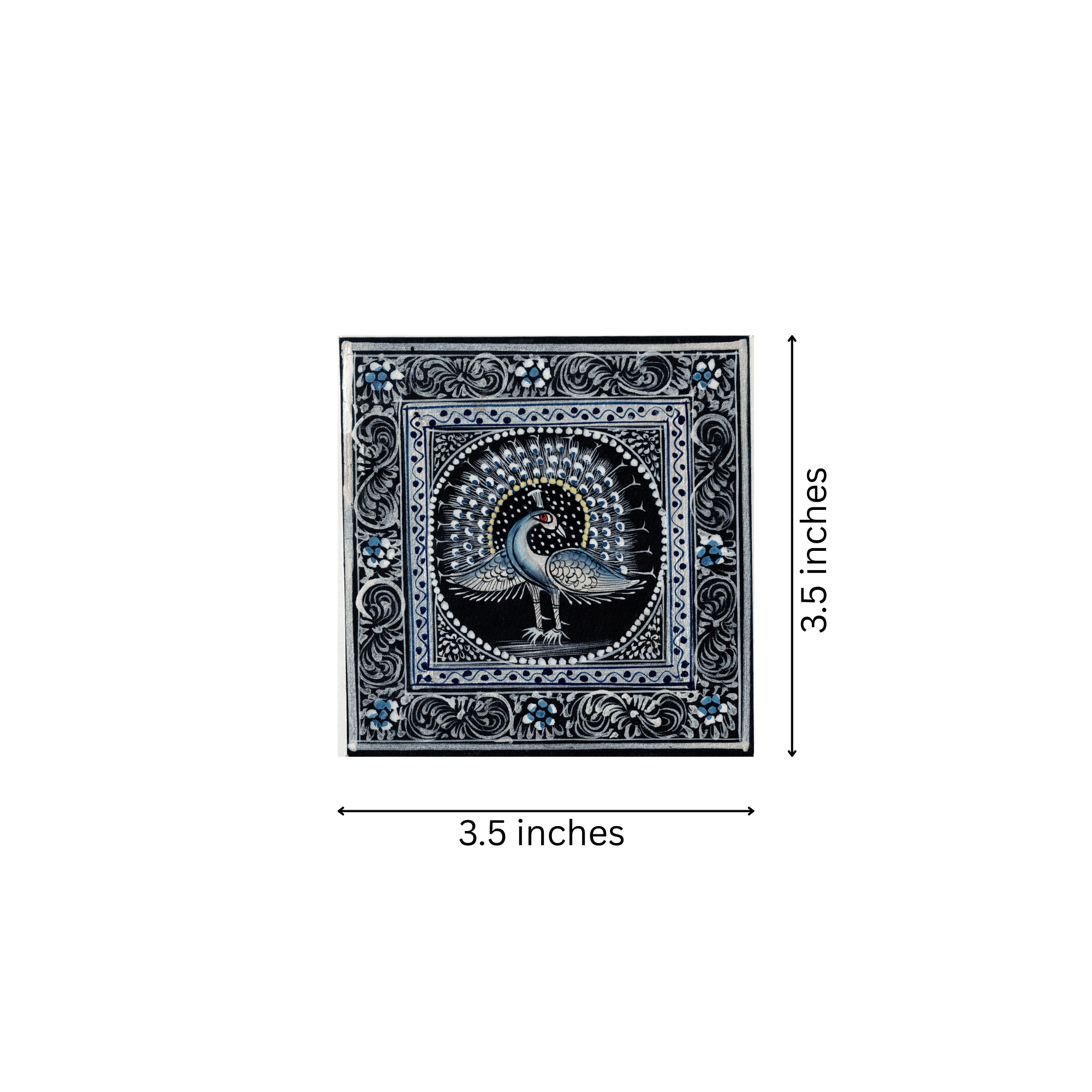 The Moonlit Peacock – Elegance in Shades of Silver and Blue
