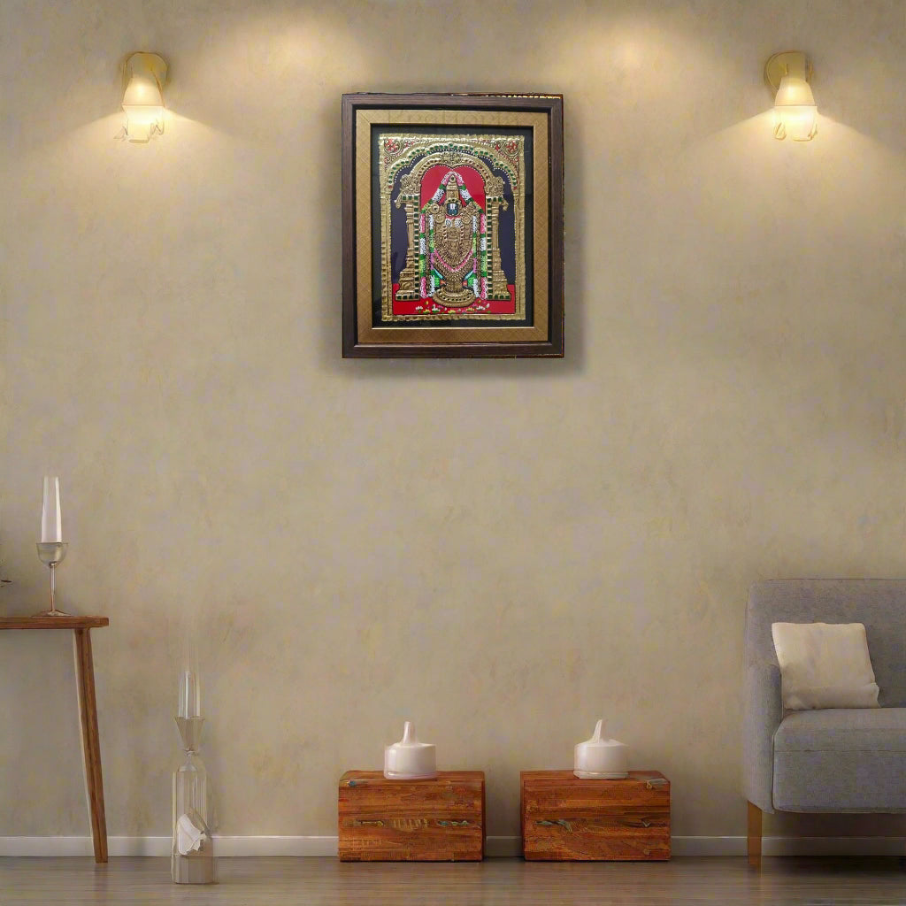 Thanjavur Style Govinda/Venkateswara Swamy Painting – Spiritual & Cultural Art