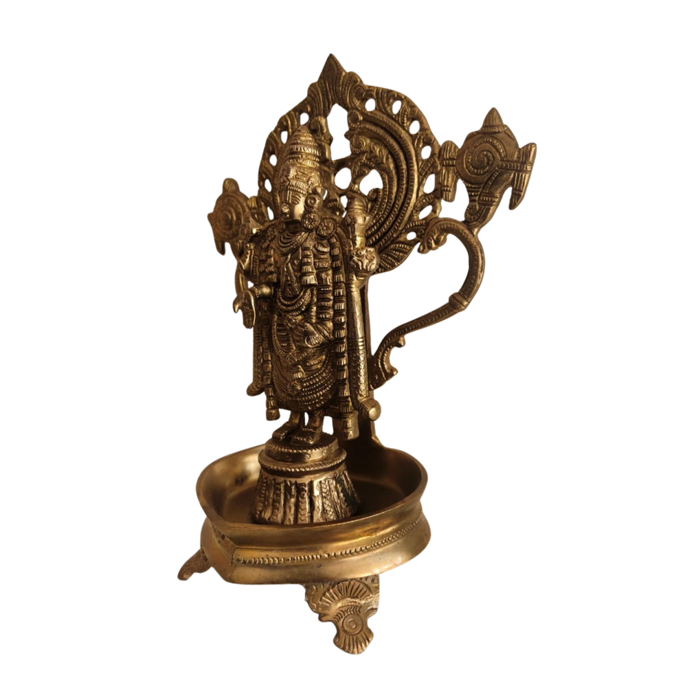 Handcrafted Brass Venkateswara Prabhavali Diya   Brass Artwork