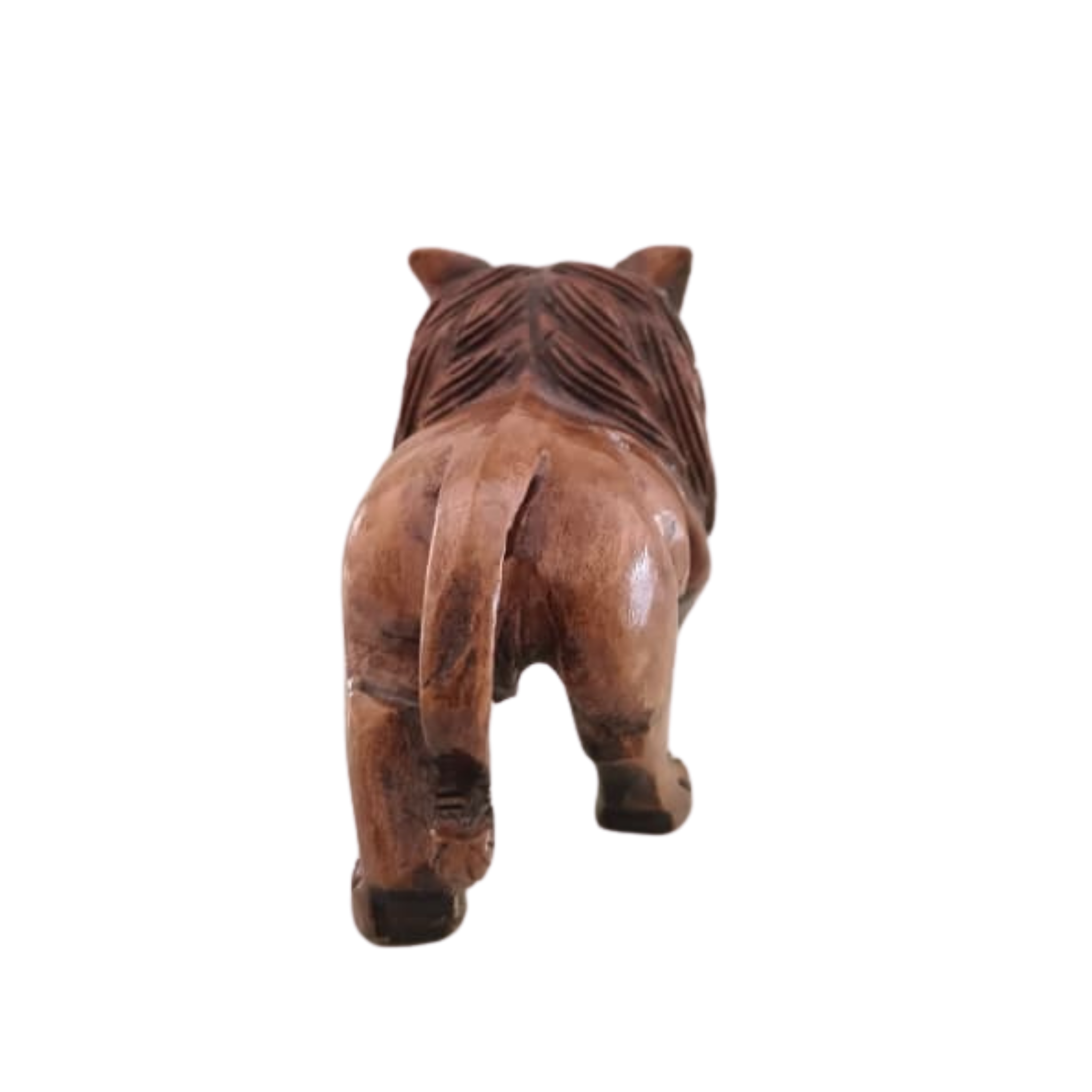 Wooden Lion Carving | Intricate Hand-Carved Animal Statue