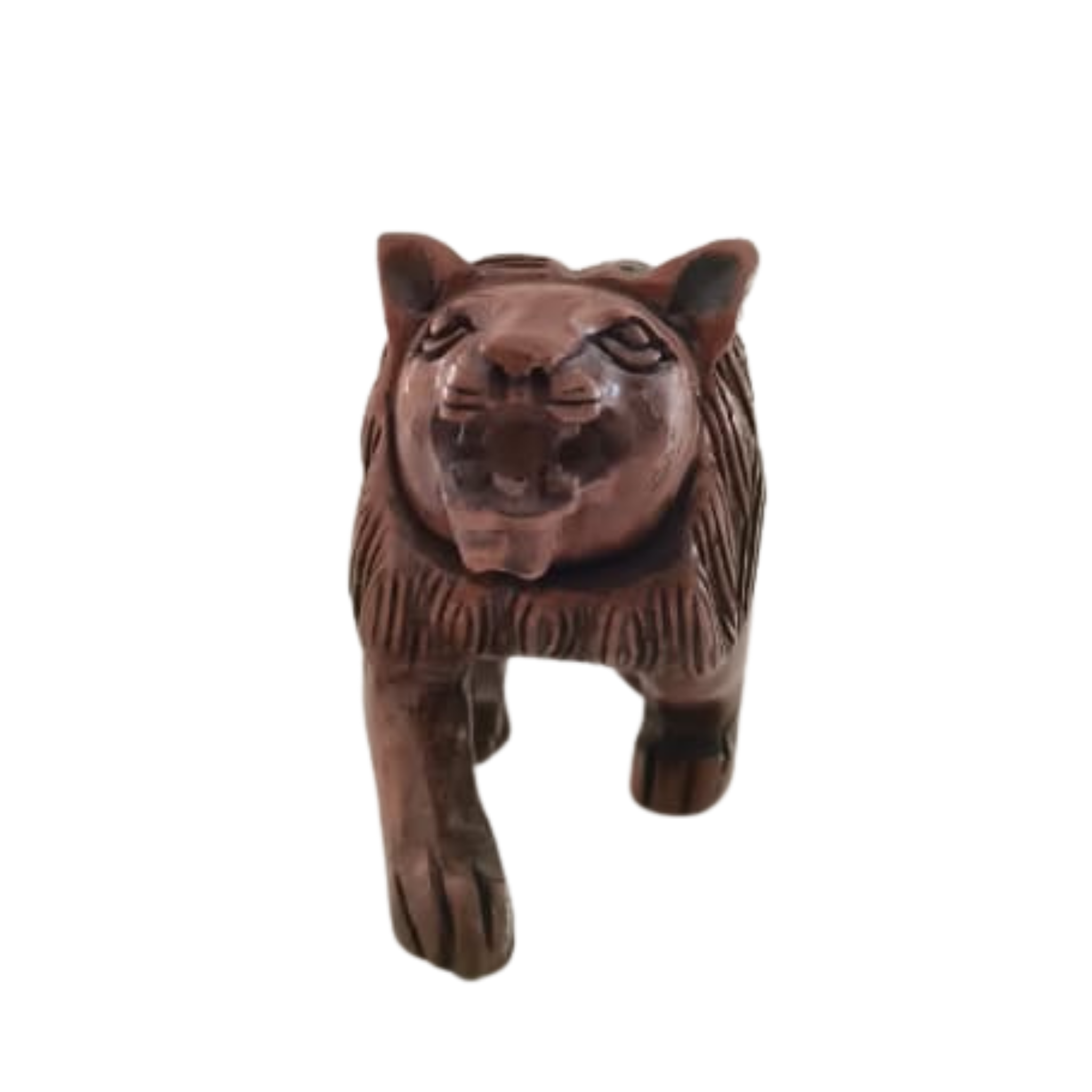 Wooden Lion Carving | Intricate Hand-Carved Animal Statue
