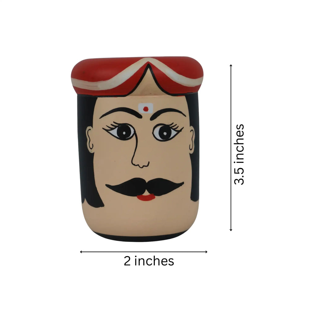 Traditional Indian painted pen holder