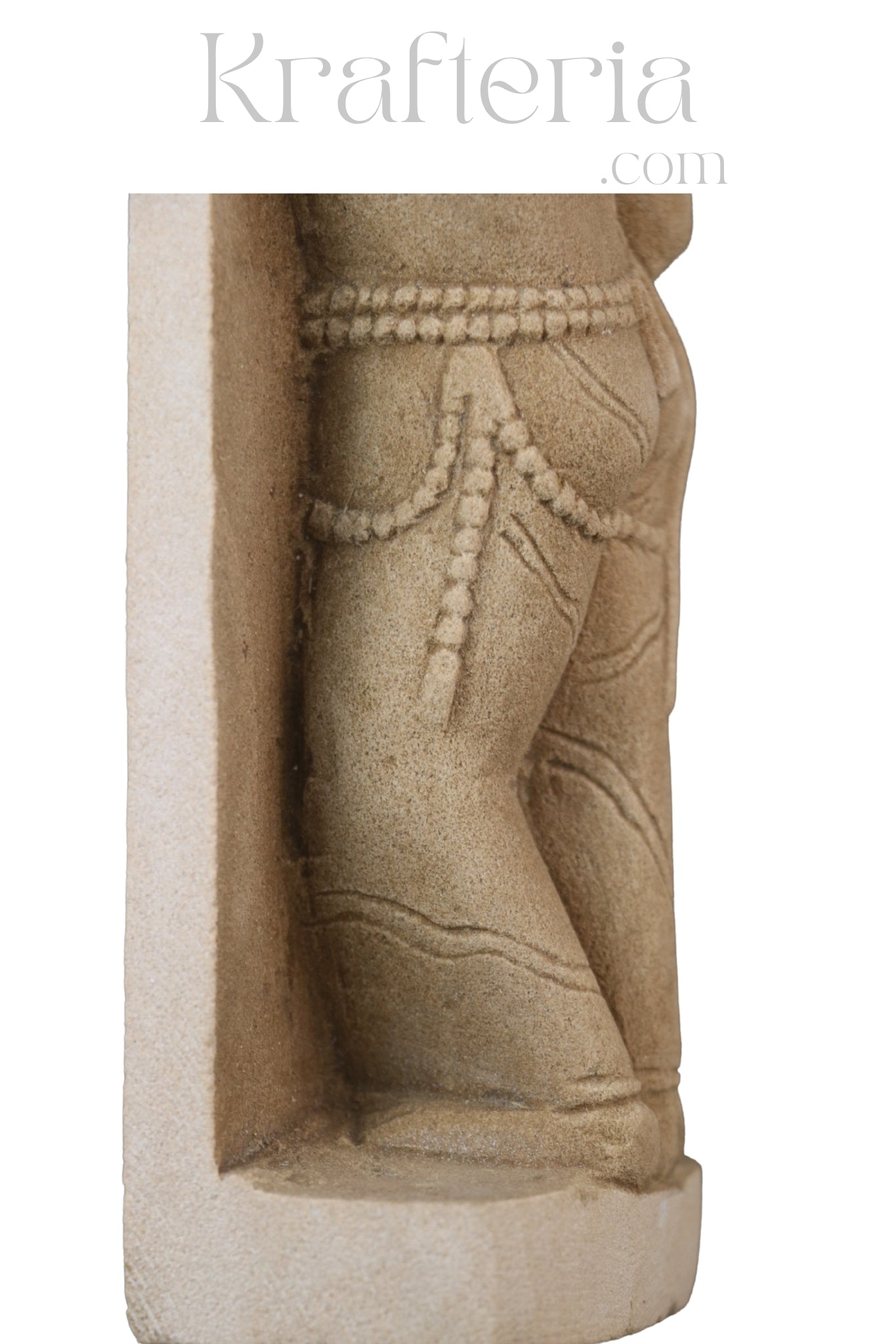 Ancient Stone Carving - A Figure Adorned Sculpture