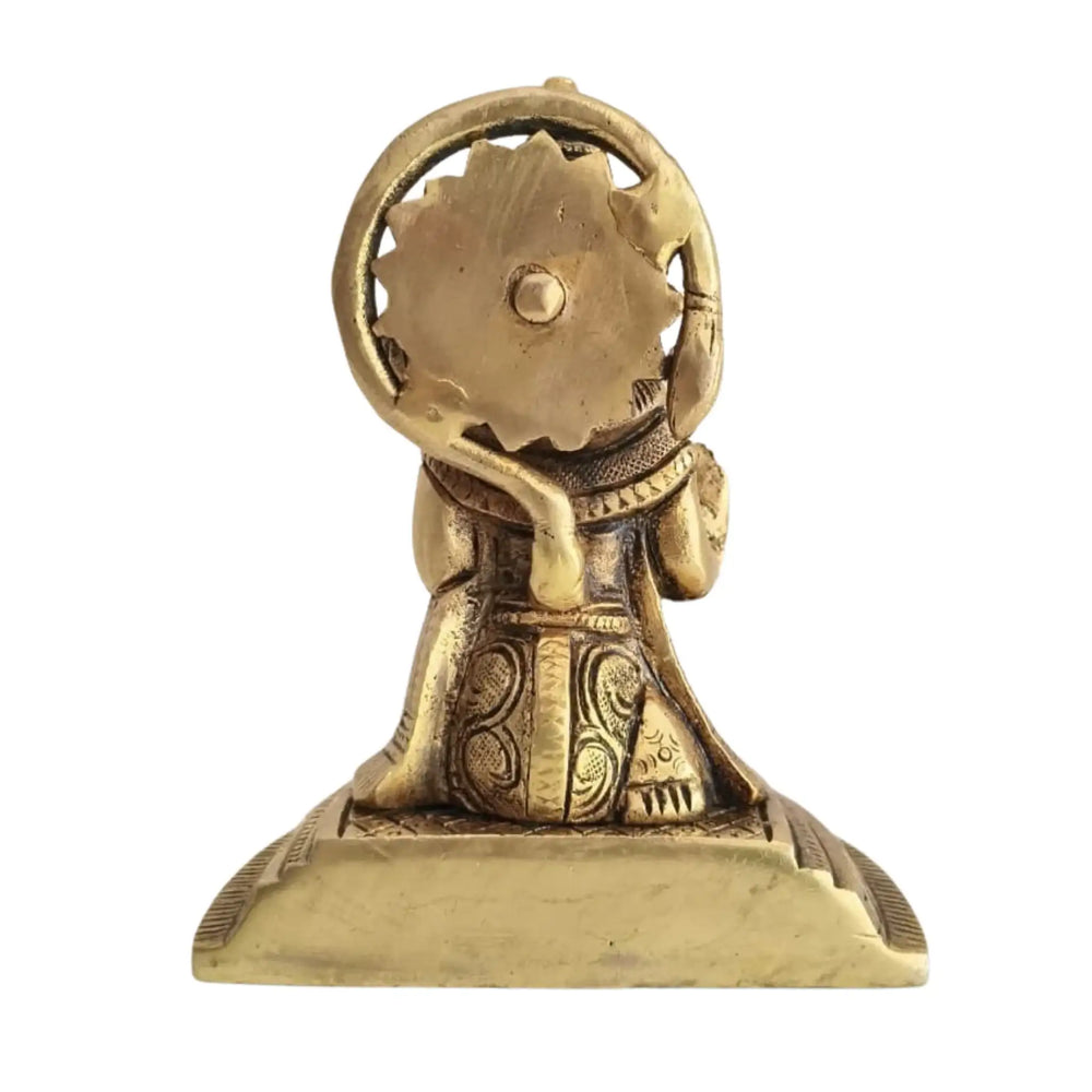 Brass Lord Hanuman Idol with Gada – Symbol of Devotion, Strength, and Protection   Brass Ware
