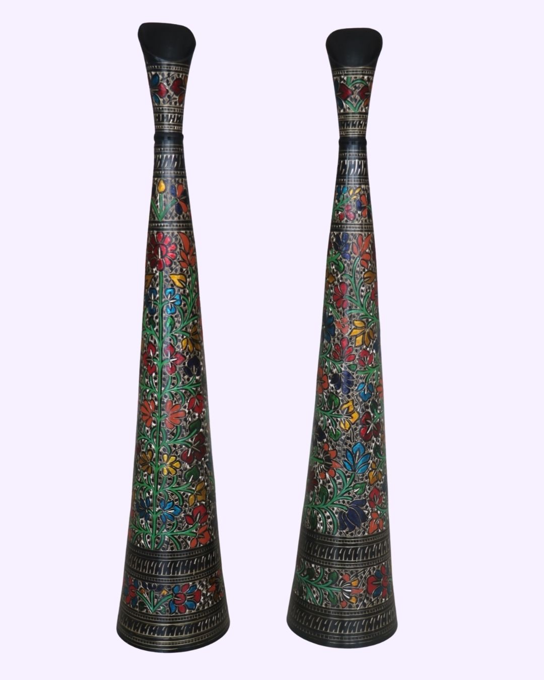 Antique-Finish Brass Flower Vase – Inspired by Indian Heritage