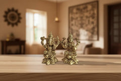 Brass Lakshmi & Ganesha Idol Set – Traditional Goddess Statue   Brass Ware