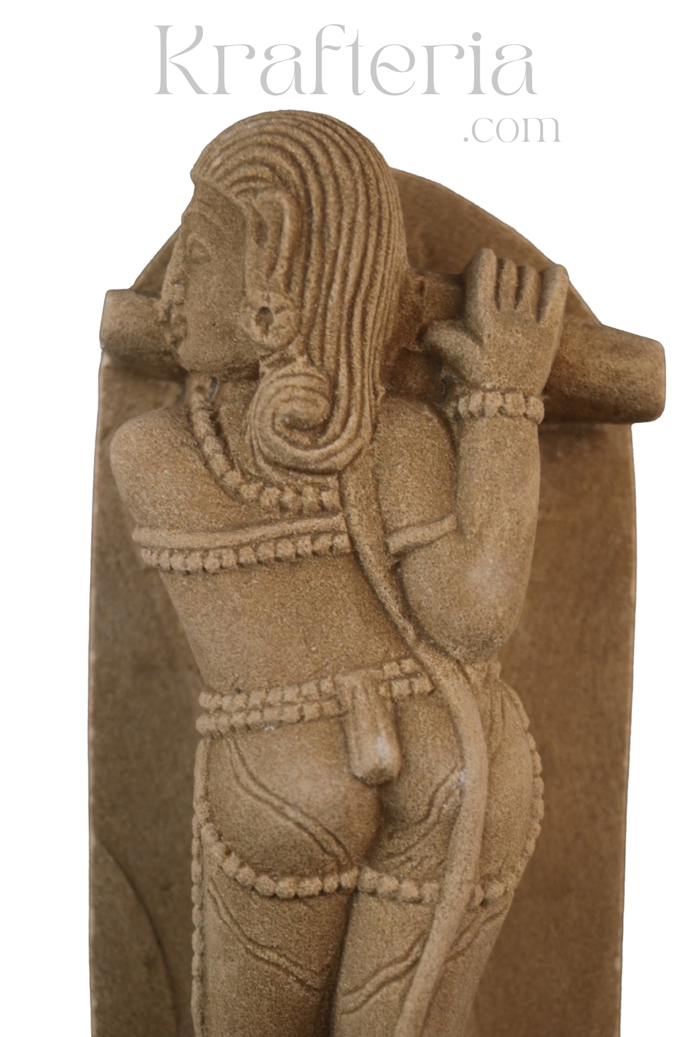 Ancient Stone Carving - A Figure Adorned Sculpture