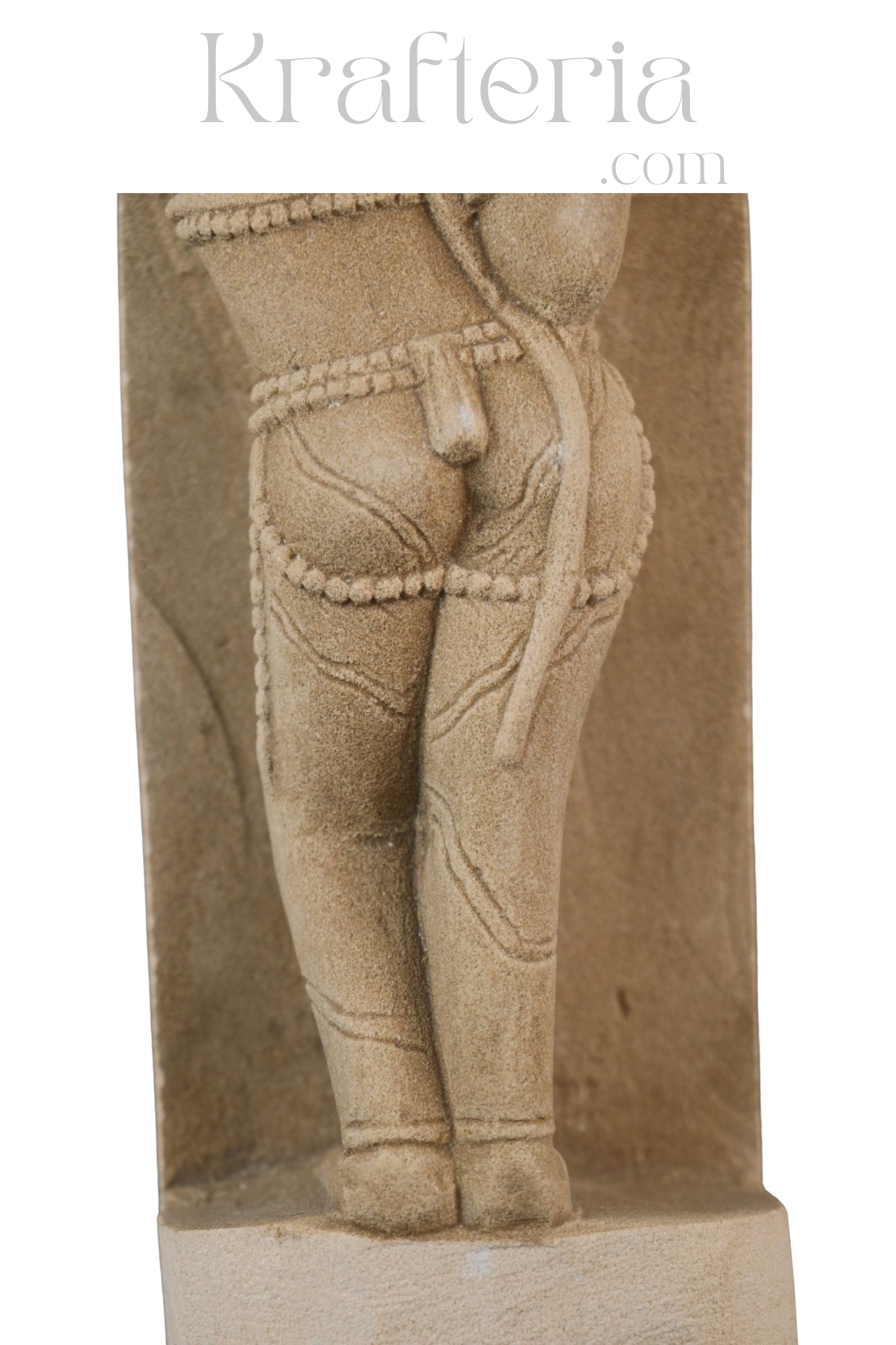 Ancient Stone Carving - A Figure Adorned Sculpture
