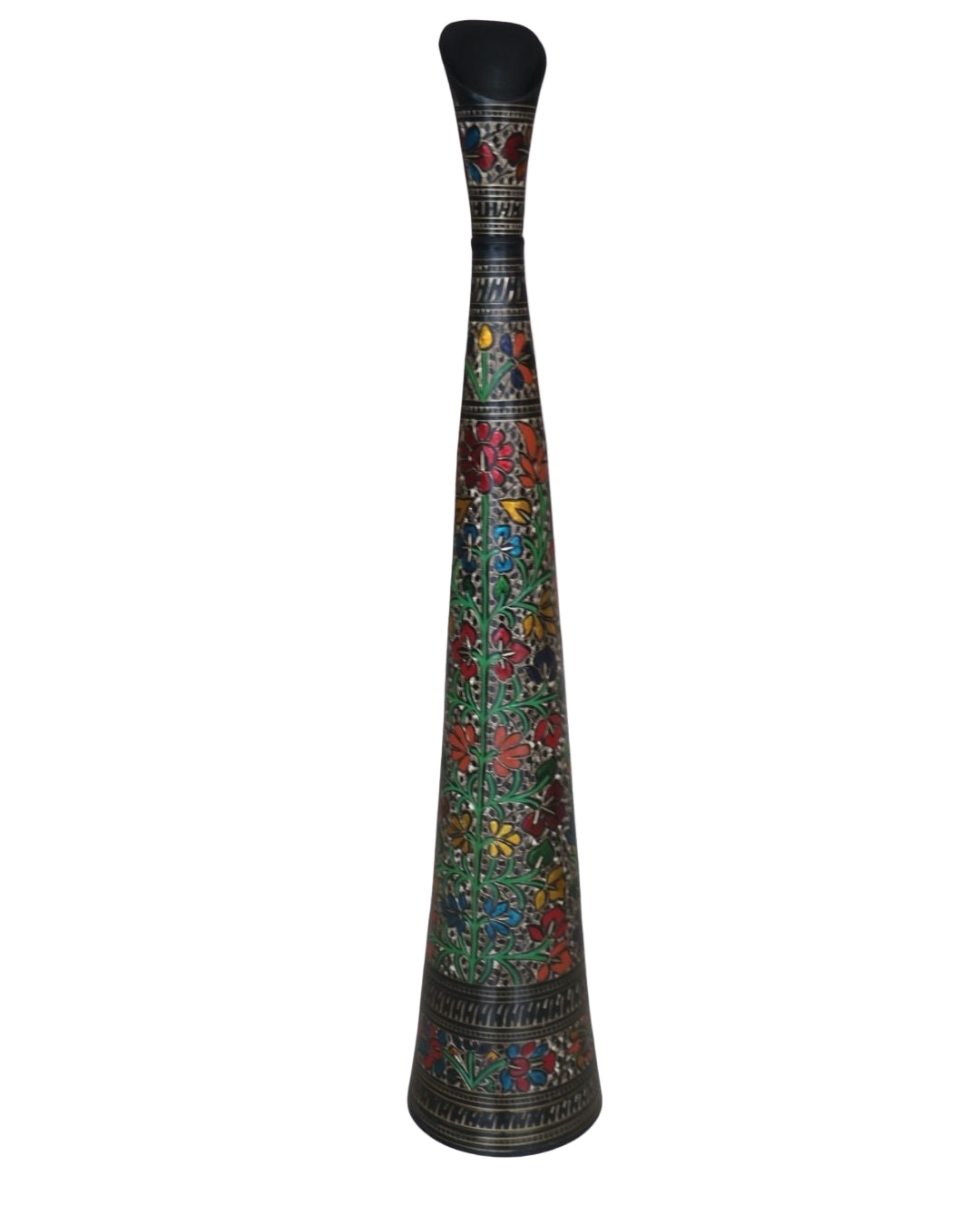 Antique-Finish Brass Flower Vase – Inspired by Indian Heritage