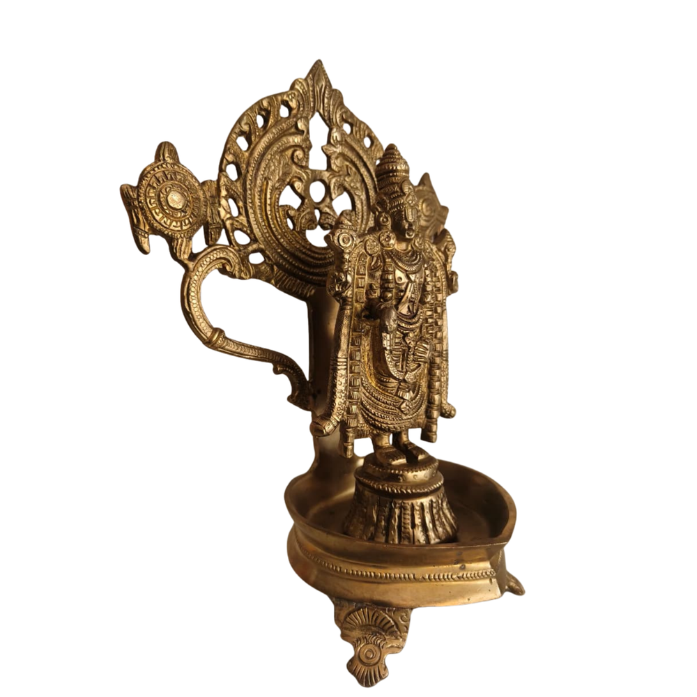 Handcrafted Brass Venkateswara Prabhavali Diya   Brass Artwork