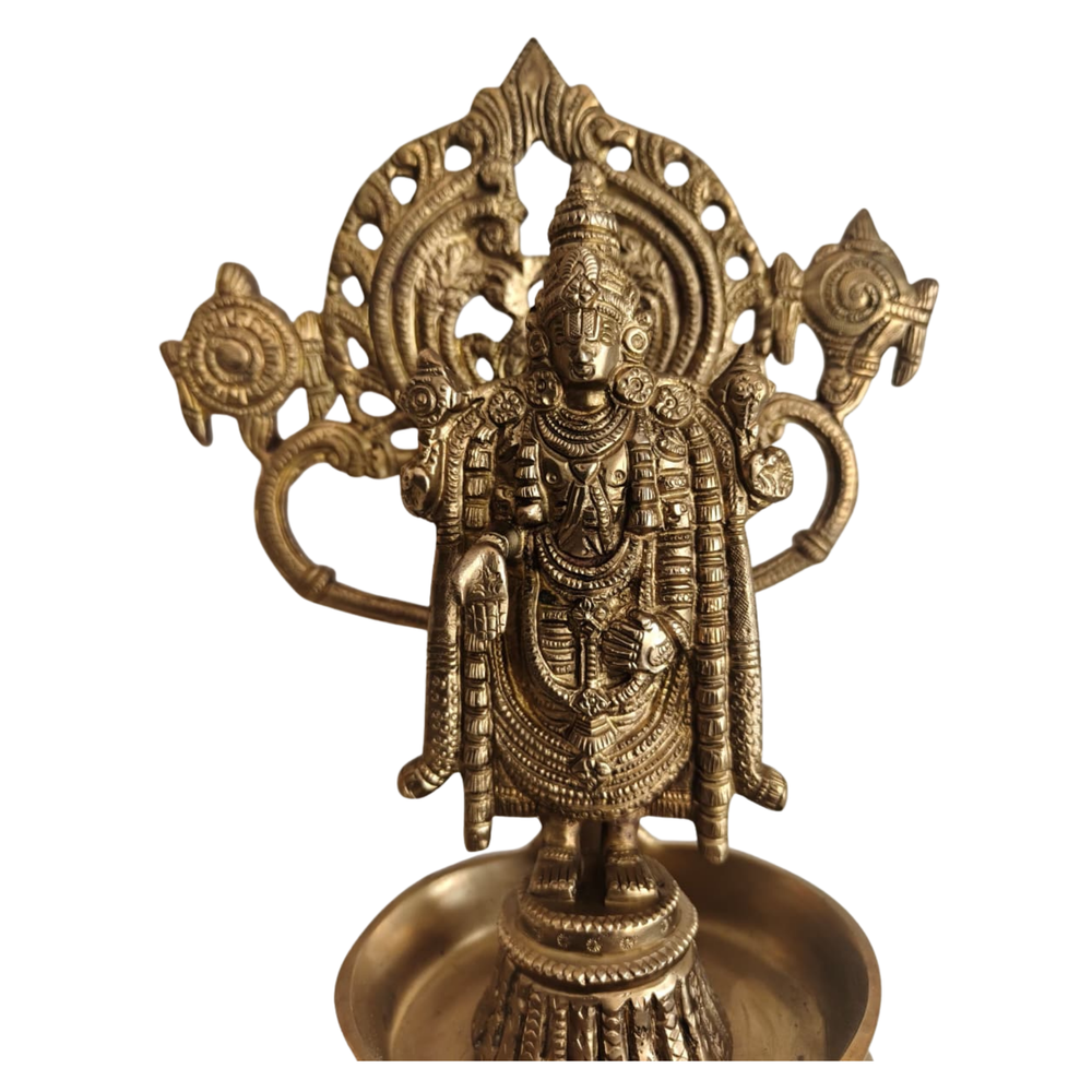 Handcrafted Brass Venkateswara Prabhavali Diya   Brass Artwork