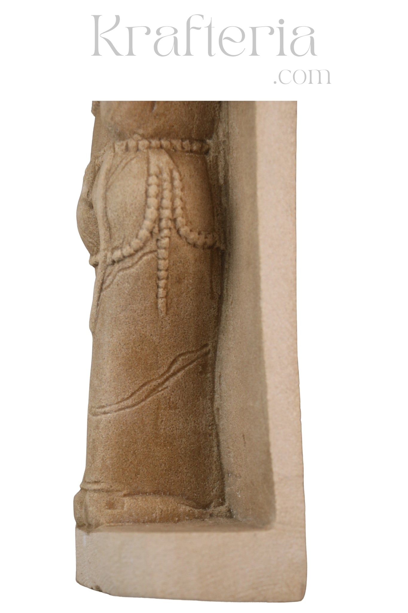 Ancient Stone Carving - A Figure Adorned Sculpture