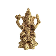 Brass Lakshmi & Ganesha Idol Set – Traditional Goddess Statue   Brass Ware